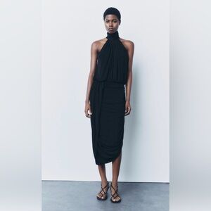 Zara draped halter dress, ZW collection, size XS